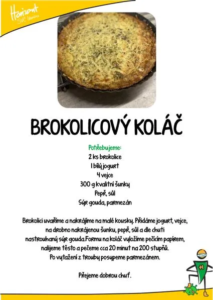 Brokolicový koláč - recept